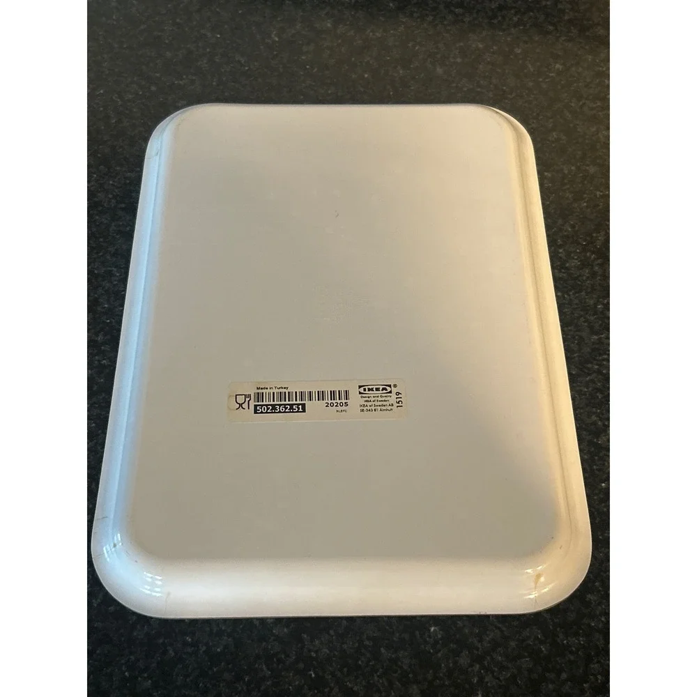 IKEA BARBAR Fruit Pattern Small Serving Tray Rectangular Melamine White